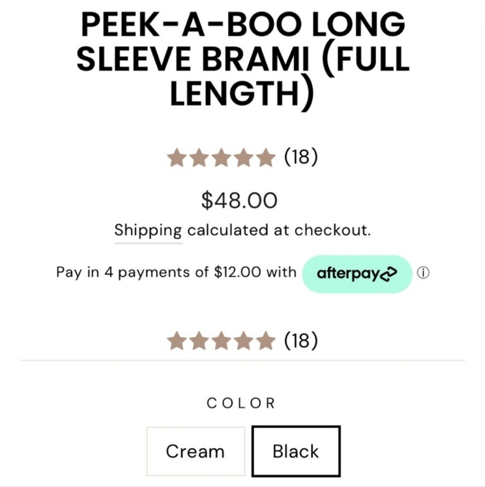 NWT Klassy Network Peek A Boo Long Sleeve Brami Full Length Cream Size Large - Picture 3 of 6